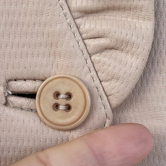 MaxMara leather jacket ruffle collar size 4 - Picture 10 of 15